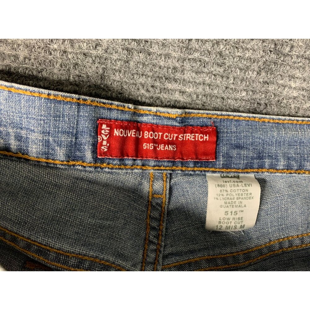 Levis 515 Womens Size 12 M Noveau Bootcut Jeans Light Wash Low Rise Stretch Blue - Picture 8 of 8